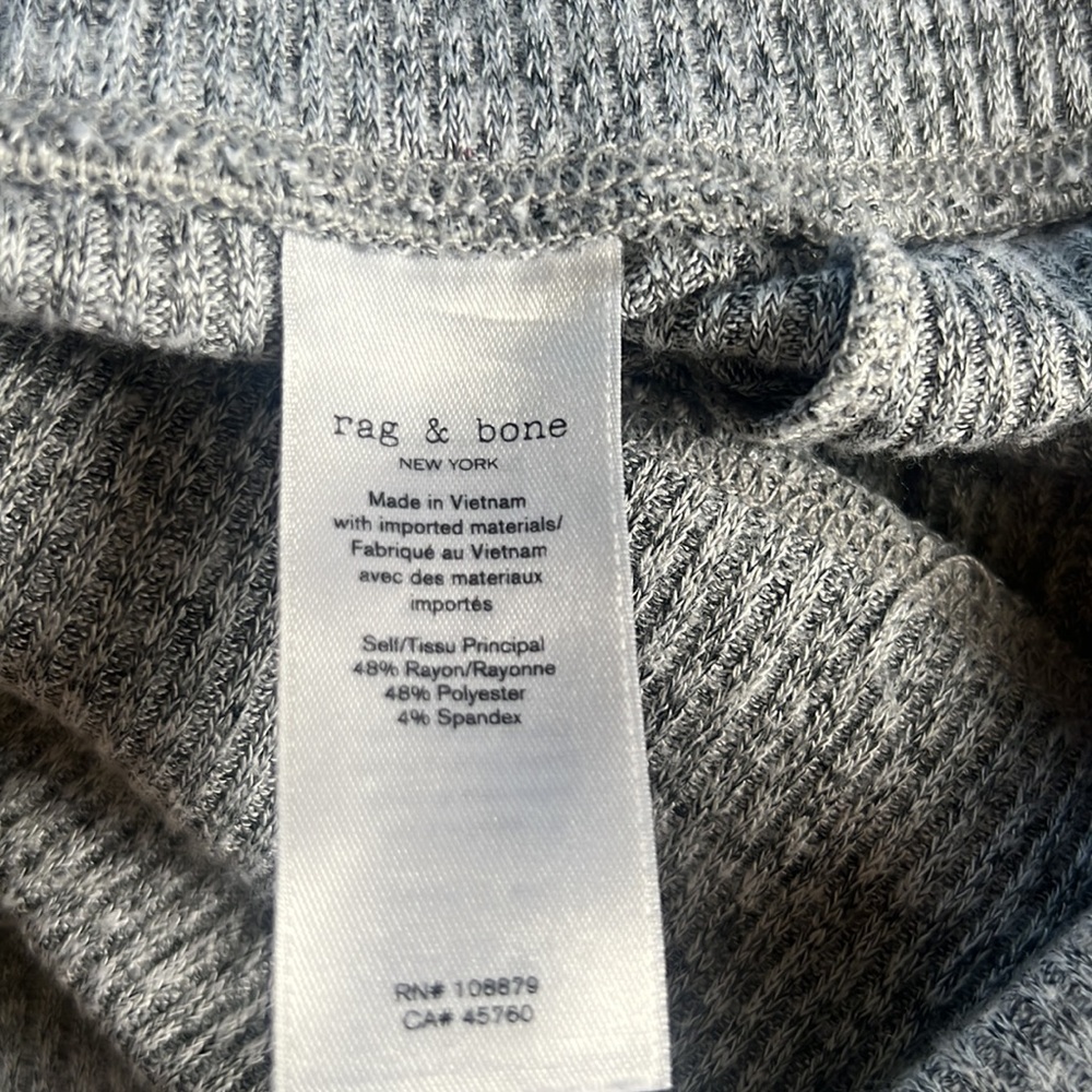 RAG & BONE Gray Ribbed Knit Bike Shorts • SM - Picture 10 of 11
